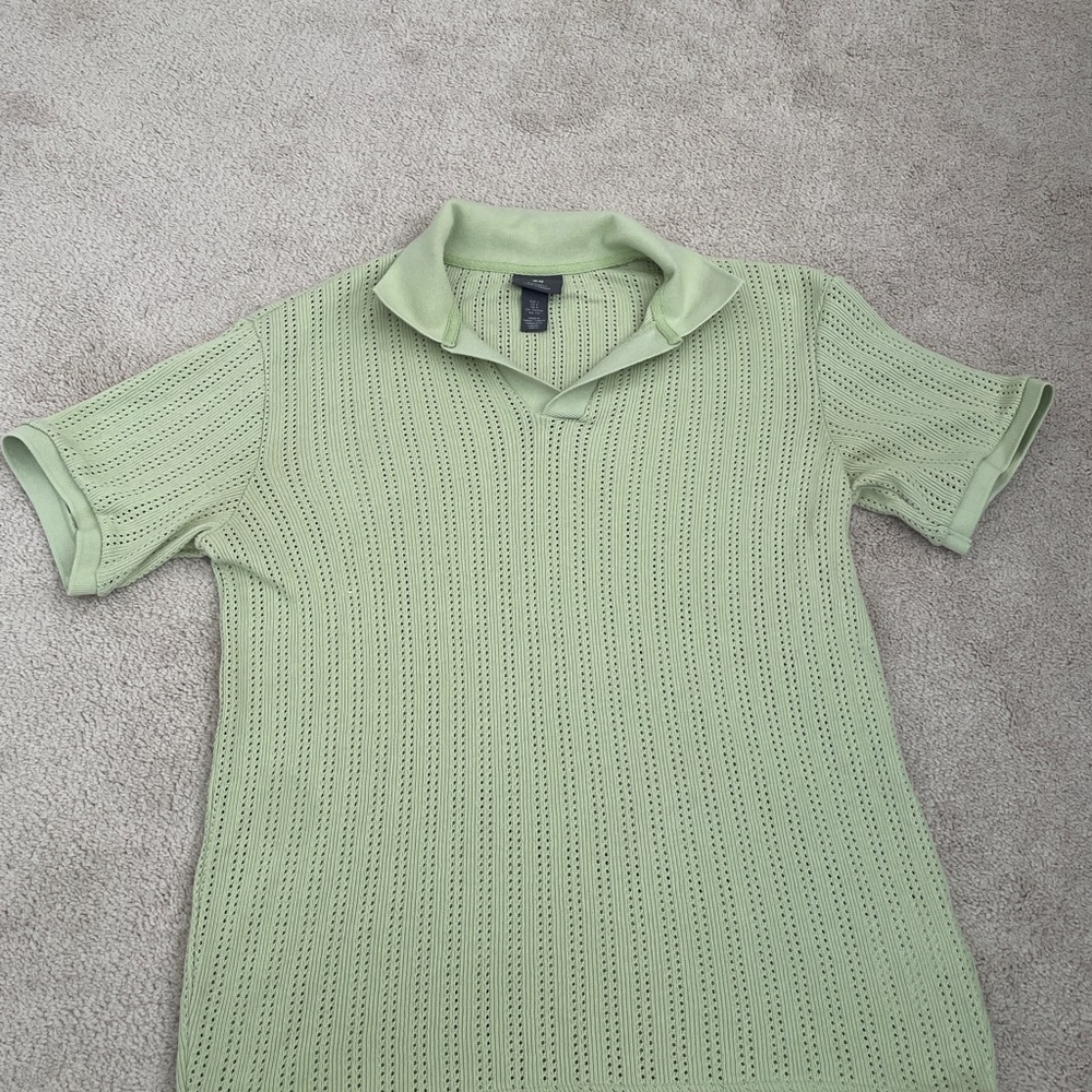H&M Rib-Knit Polo Shirt